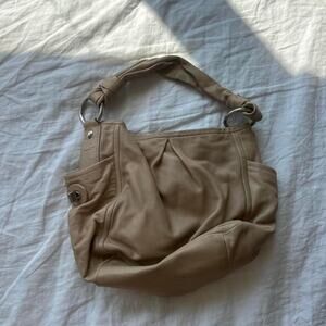 Coach tan leather handbag with